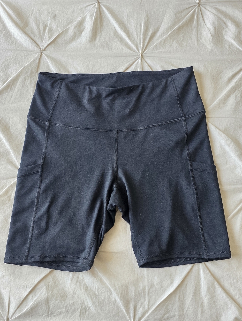 Zella Black High-Rise Performance Bike Shorts with Side Pockets